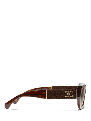 CHANEL Rectangular Sunglasses CH5514 Dark Havana/Brown Gradient
