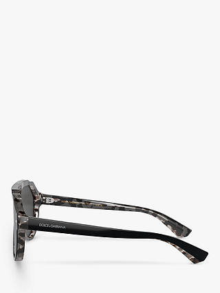 Dolce & Gabbana DG4452 Men's Aviator Sunglasses, Black/Grey