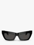 Burberry BE4405 Women's Cat's Eye Sunglasses, Black/Black