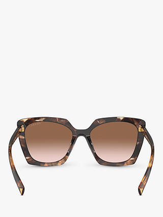 Prada PR 23ZS Women's Square Sunglasses, Caramel Tortoise/Brown Gradient