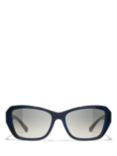 CHANEL Rectangular Sunglasses CH5516 Blue Tweed/Grey Gradient