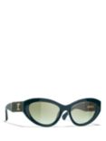 CHANEL Cat Eye Sunglasses CH5513 Green Vandome/Green Gradient