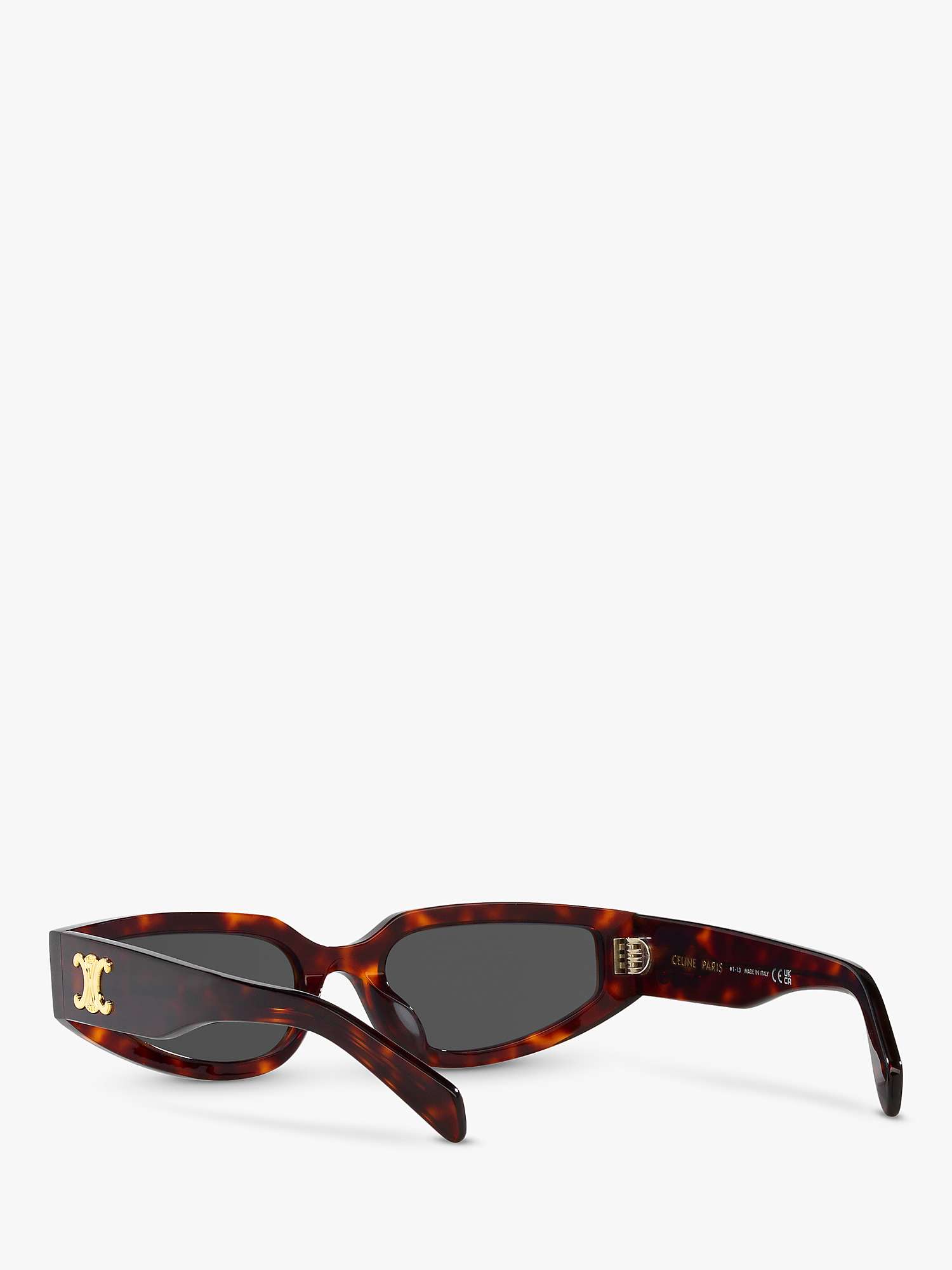 Buy Celine CL000413 Women's Triomphe Rectangle Sunglasses, Tortoiseshell/Grey Online at johnlewis.com
