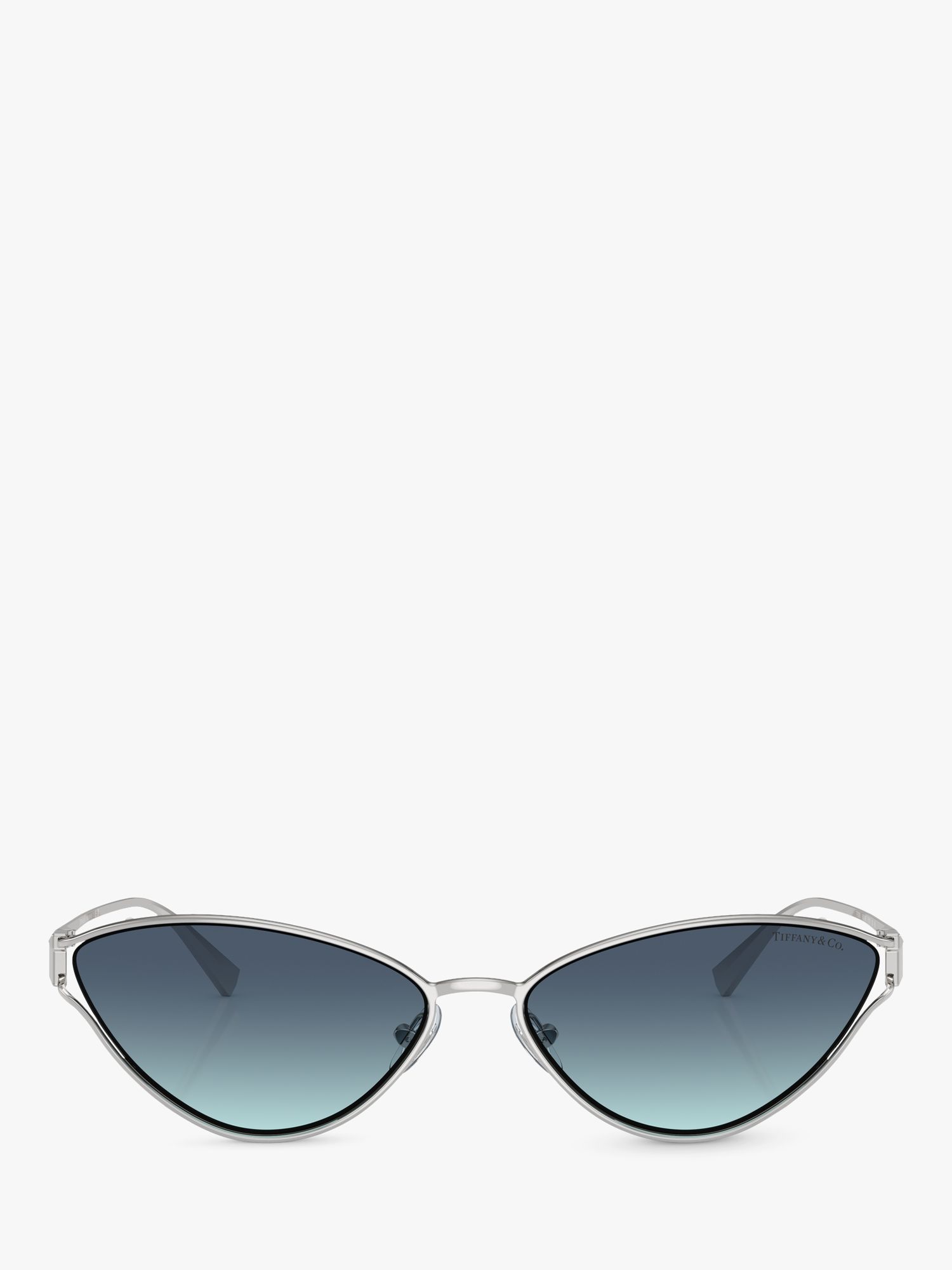 Tiffany & Co TF3095 Women's Cat's Eye Sunglasses, Silver/Blue Gradient