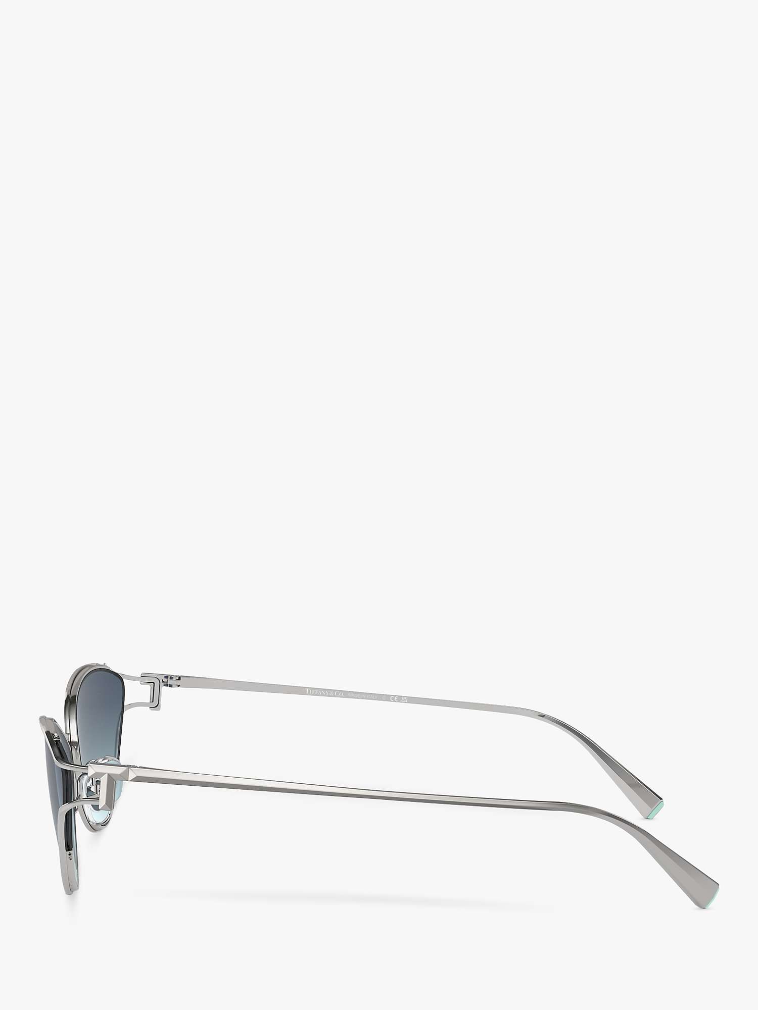 Buy Tiffany & Co TF3095 Women's Cat's Eye Sunglasses, Silver/Blue Gradient Online at johnlewis.com