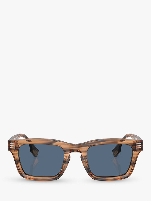 Burberry BE4403 Men's D-Frame Sunglasses, Brown/Blue