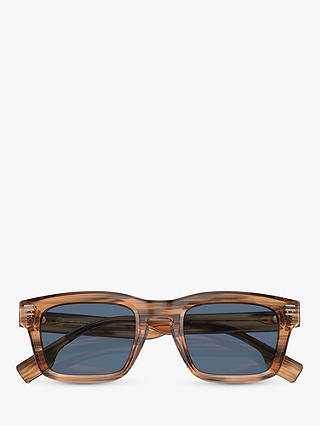 Burberry BE4403 Men's D-Frame Sunglasses, Brown/Blue