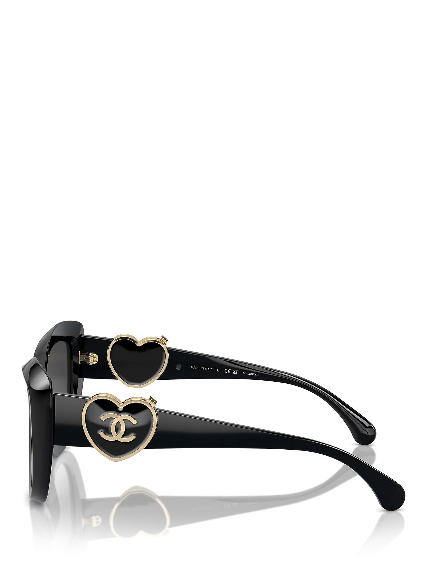 Buy CHANEL Cat Eye Sunglasses CH5517 Black/Grey Gradient Online at johnlewis.com