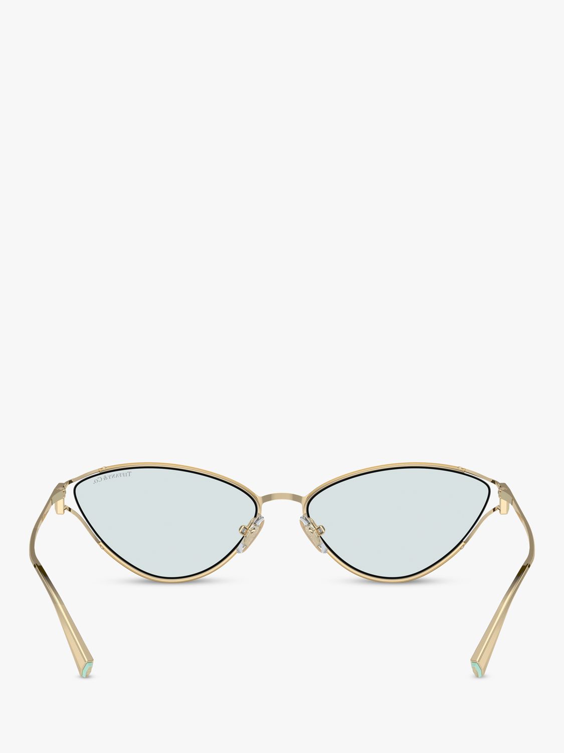 Buy Tiffany & Co TF3095 Women's Cat's Eye Sunglasses, Pale Gold/Blue Online at johnlewis.com