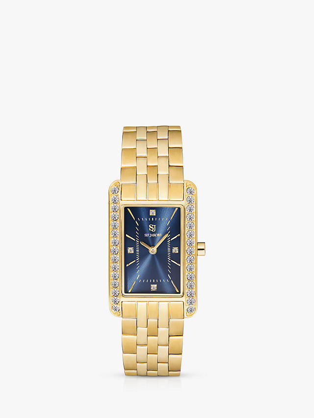 Sif Jakobs Jewellery Martina Zirconia Sunray Dial Watch, Gold