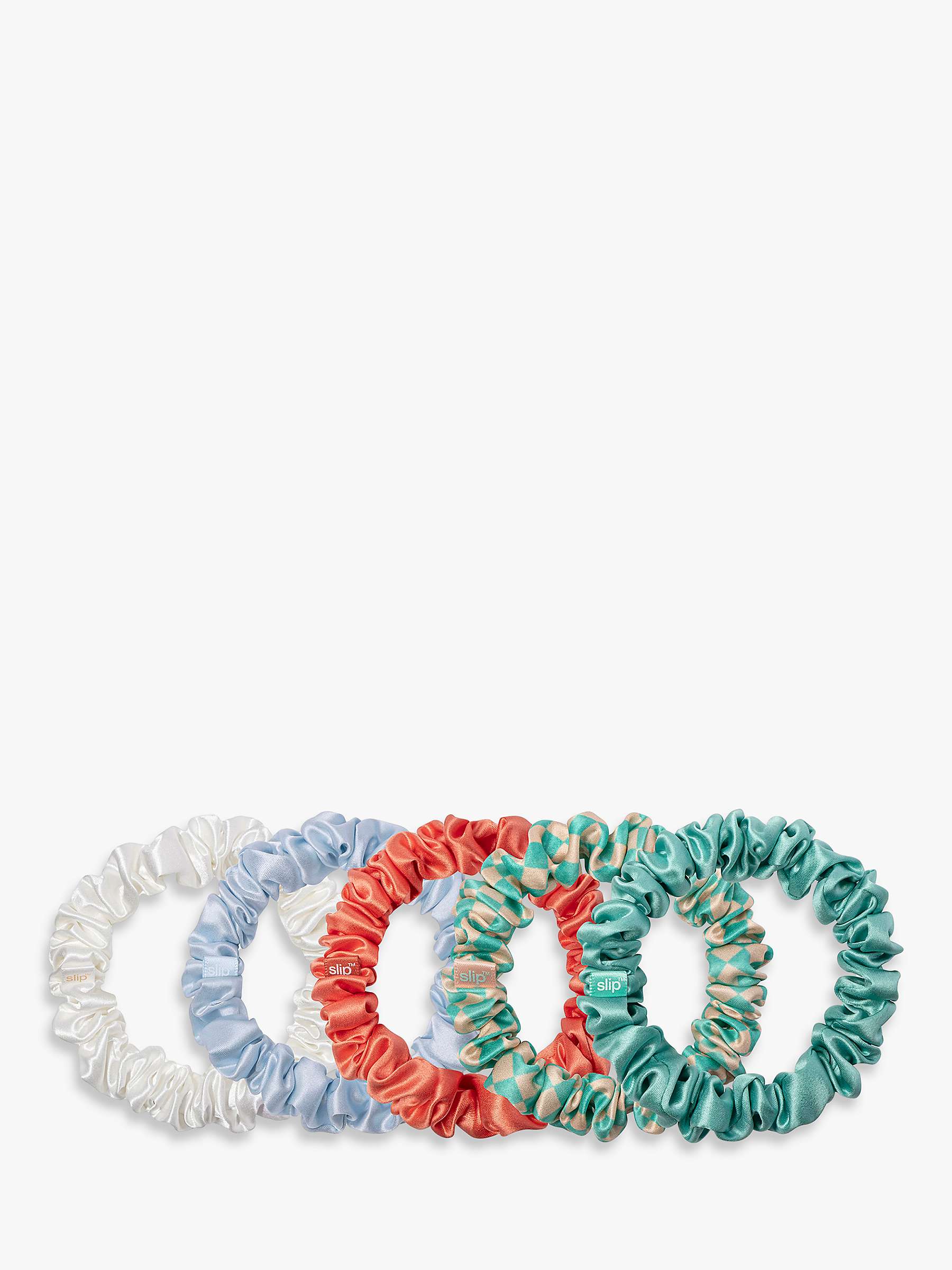 Buy Slip® Midi Silk Scrunchies, Pack of 5, Seashell Online at johnlewis.com