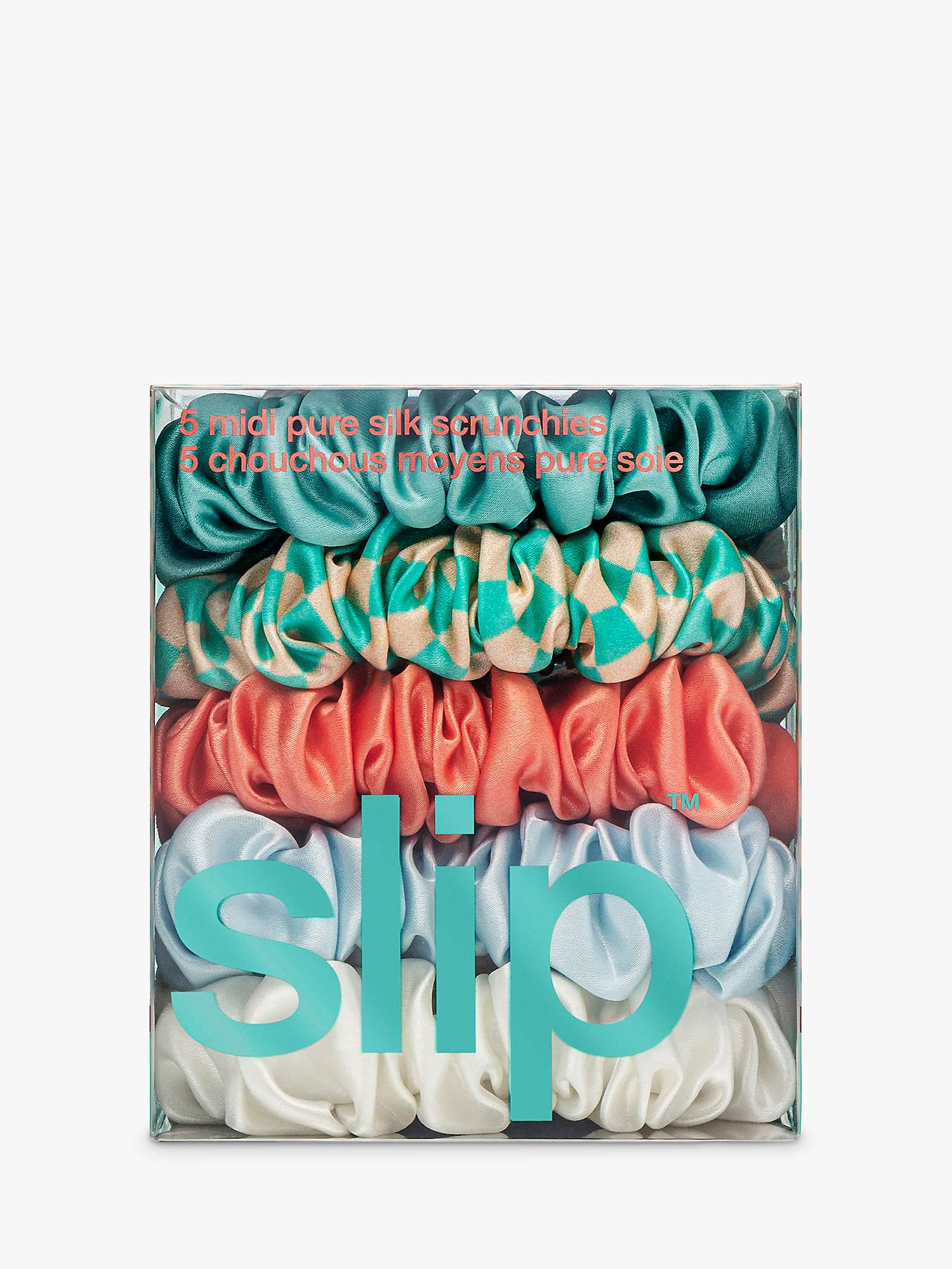 Buy Slip® Midi Silk Scrunchies, Pack of 5, Seashell Online at johnlewis.com
