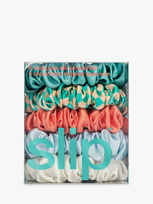 Slip® Midi Silk Scrunchies, Pack of 5, Seashell