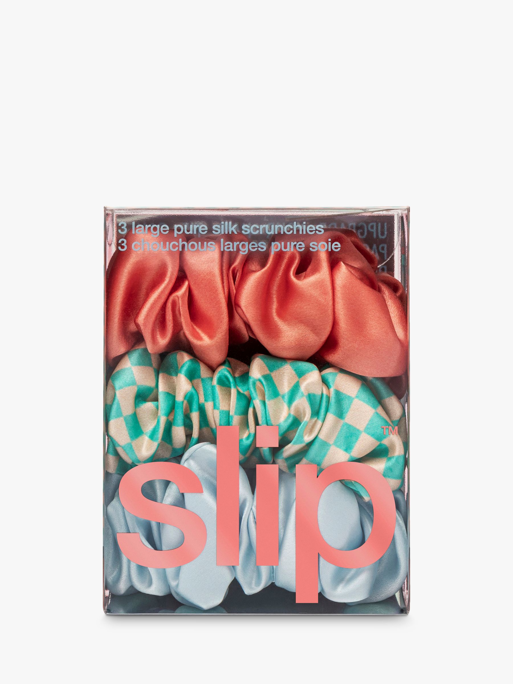 Buy Slip® Large Silk Scrunchies, Pack of 3, Sea Mist Online at johnlewis.com