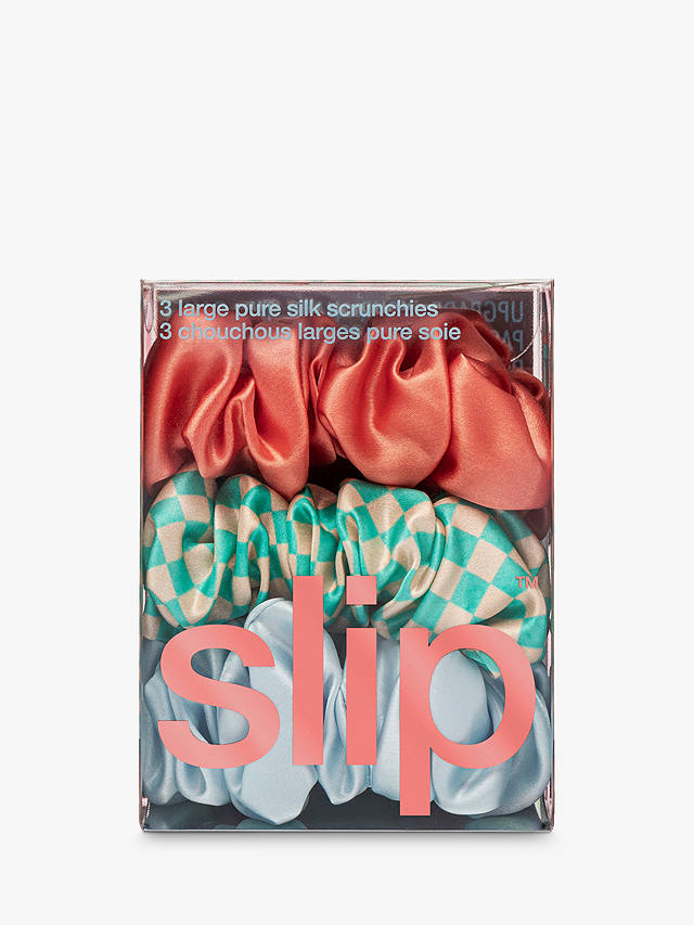 Slip® Large Silk Scrunchies, Pack of 3, Sea Mist