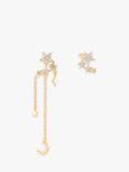 Wanderlust + Co Wish Upon The Stars Drop Earrings, Gold