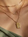 Wanderlust + Co Next Chapter Book Pendant Necklace, Gold