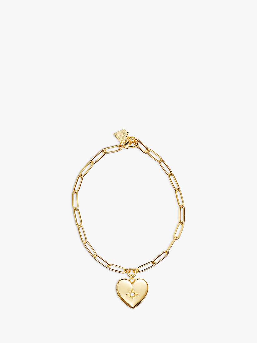 Buy Wanderlust + Co Heart Locket Chain Bracelet Online at johnlewis.com