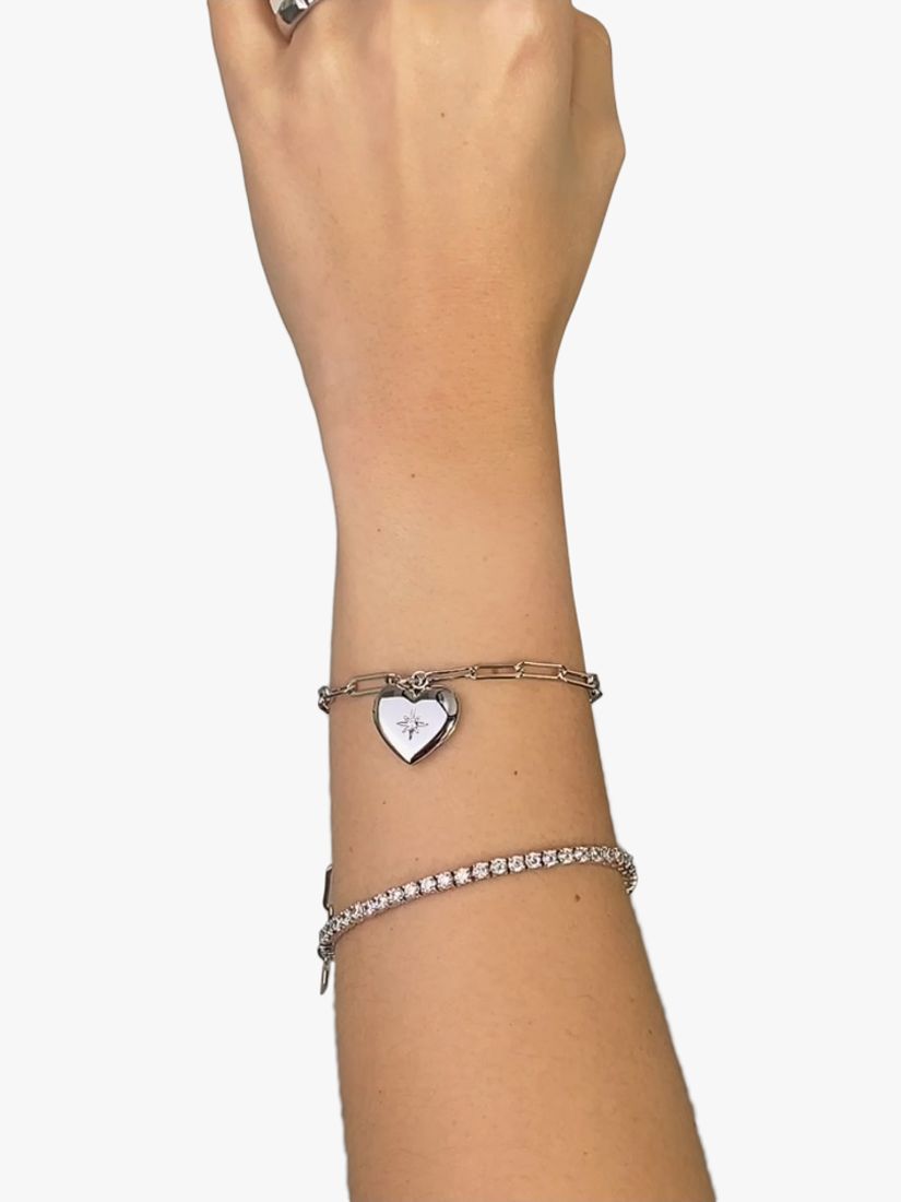 Buy Wanderlust + Co Heart Locket Chain Bracelet Online at johnlewis.com