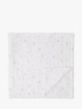 MORI Large Muslin Swaddle Blanket, 110 x 110cm, White