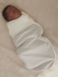 MORI Newborn Swaddle Baby Sleeping Bag, Grey Stripe