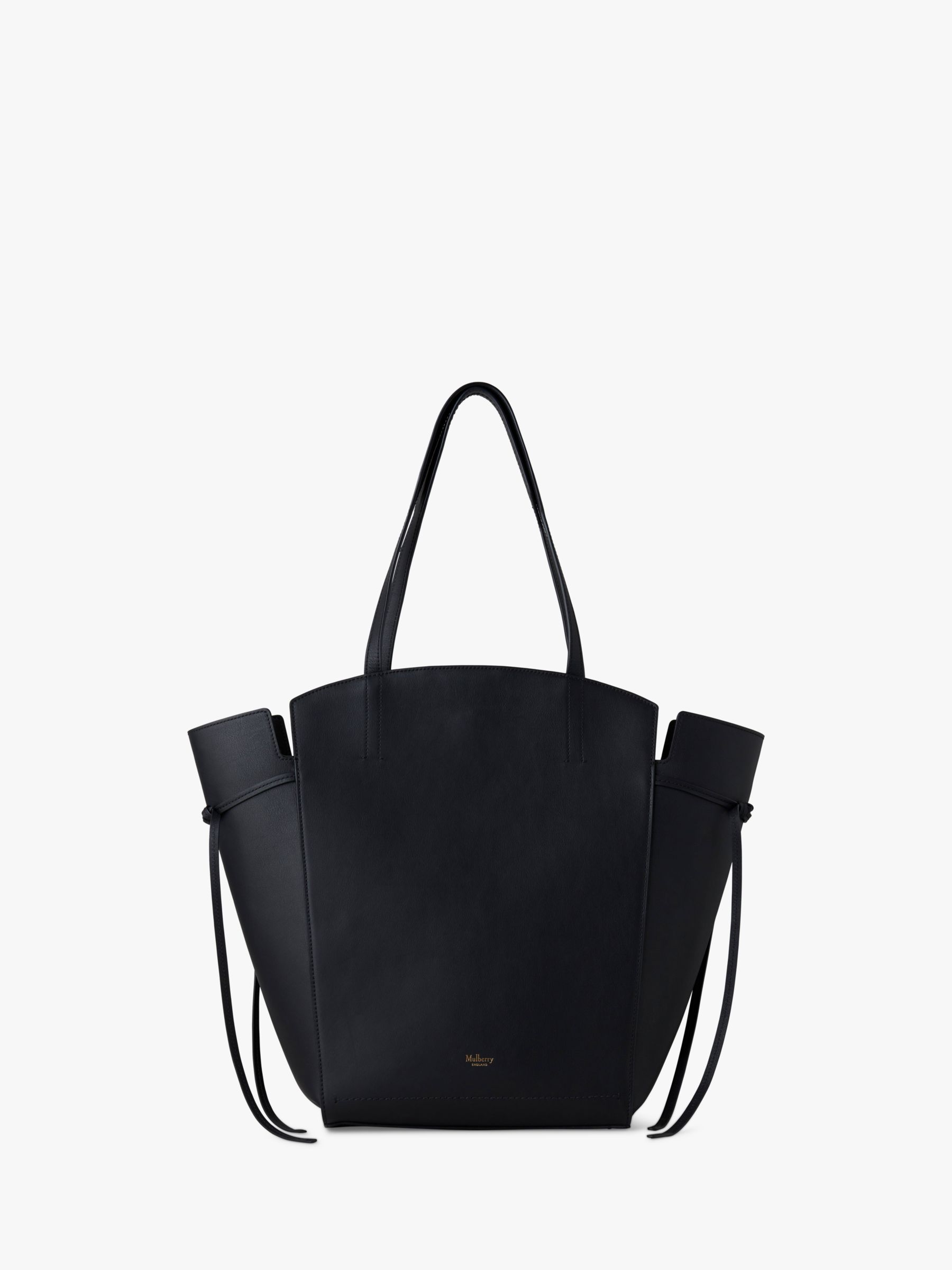 Mulberry Clovelly Refined Flat Calf Tote Bag, Black