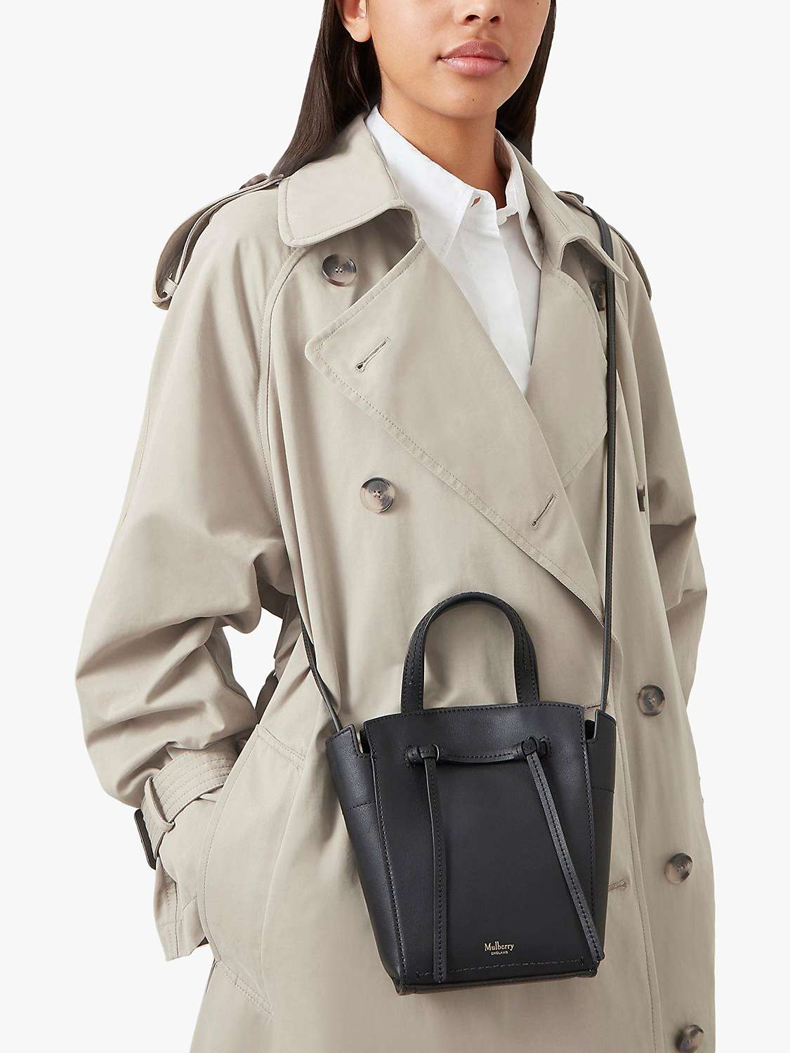 Buy Mulberry Mini Clovelly Refined Flat Calf Tote Bag Online at johnlewis.com