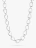 Jon Richard Recycled Sterling Silver Plated Open Link Necklace, Silver