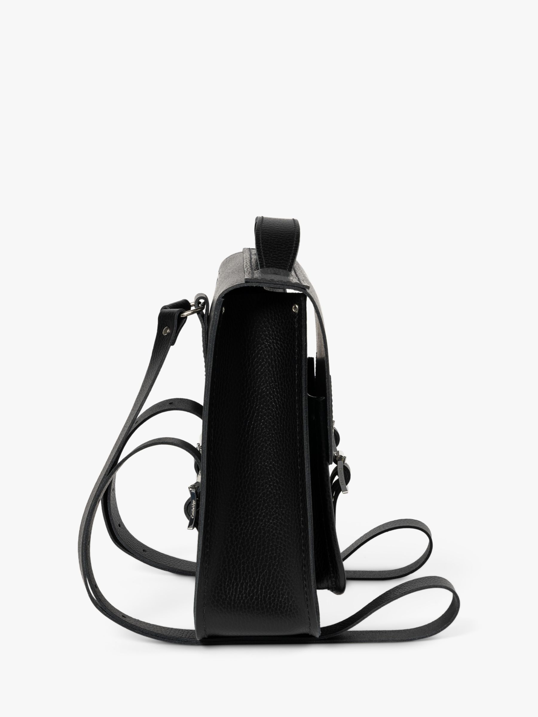 Cambridge Satchel Small Portrait Leather Backpack, Black Celtic Grain ...