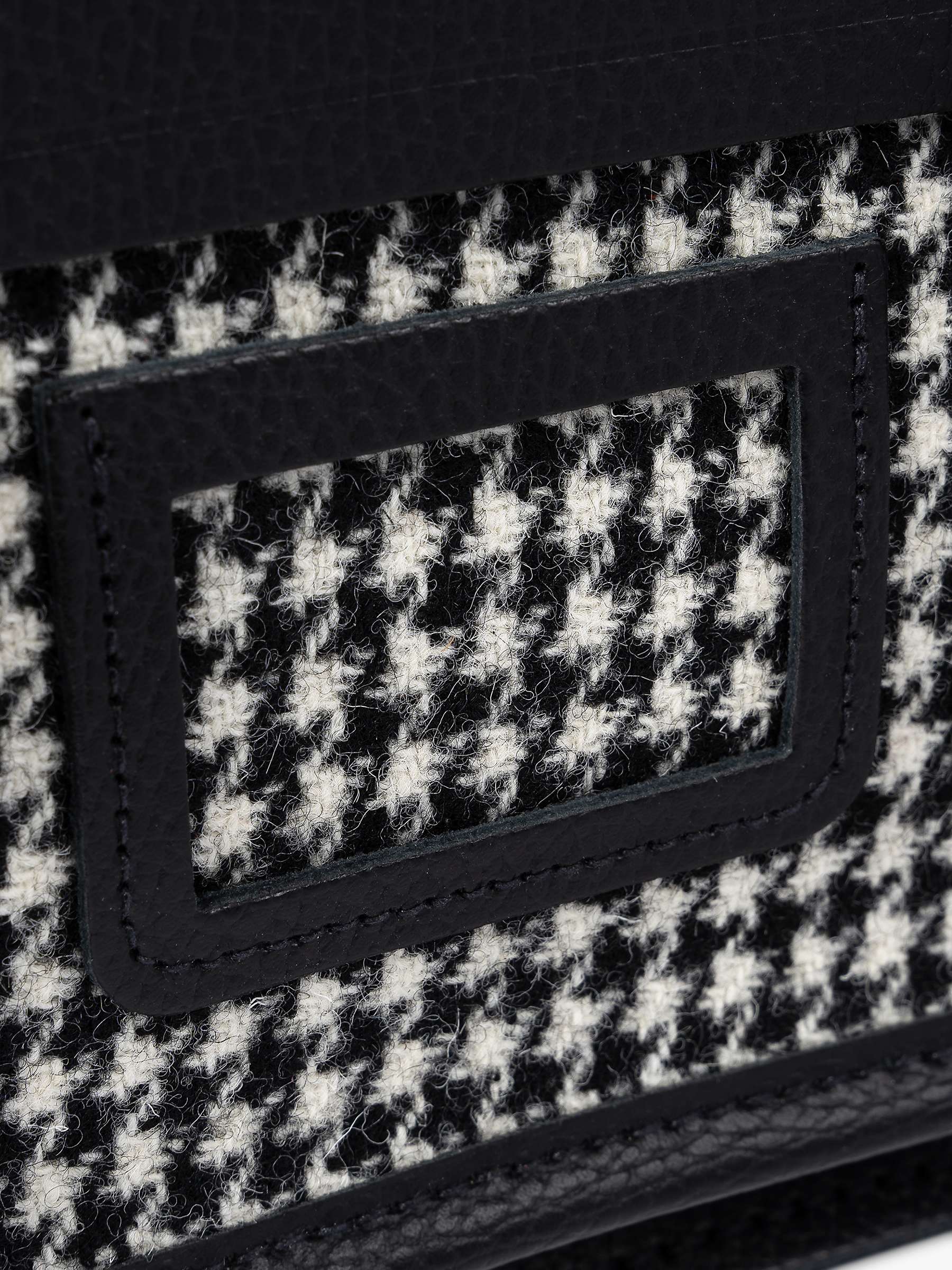 Buy Cambridge Satchel Small Portrait Leather Backpack, Black Celtic Grain/Harris Tweed Tartan Online at johnlewis.com