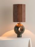 lights&lamps x Elle Decoration Edition 1.1 & Edition 1.8 Marble Table Lamp, Green/Wood