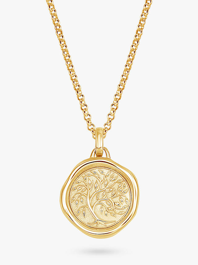 Dower & Hall Men's Tree of Life Talisman Pendant Necklace, Gold