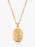 Dower & Hall Men's St. Christopher Pendant Necklace, Gold