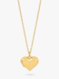 Dower & Hall Treasured Heart Locket on Millie-Grain Textured Chain, Gold