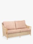 Desser Eden Rattan 3-Seater Sofa, Pink Punch/Natural