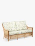 Desser Chester Lily Rattan 3-Seater Sofa, Floral Green/Natural