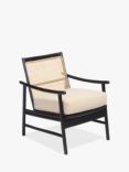 Desser Borneo Rattan Lounge Chair, Black/Latte