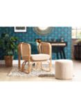 Desser Iconic Rattan Lounge Chair, Natural/Latte