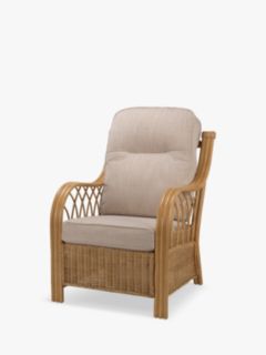 Desser Viola Rattan Lounge Chair, Biscuit Brown