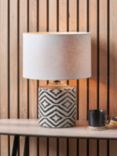Pacific Chirala Ceramic Table Lamp, Black/White