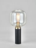 Pacific Florence Glass Pendant Ceiling Light, Black/Gold