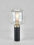 Pacific Lifestyle Florence Glass Pendant Ceiling Light, Black/Gold