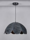 Pacific Lifestyle Petal Black Raffia Pendant Ceiling Light