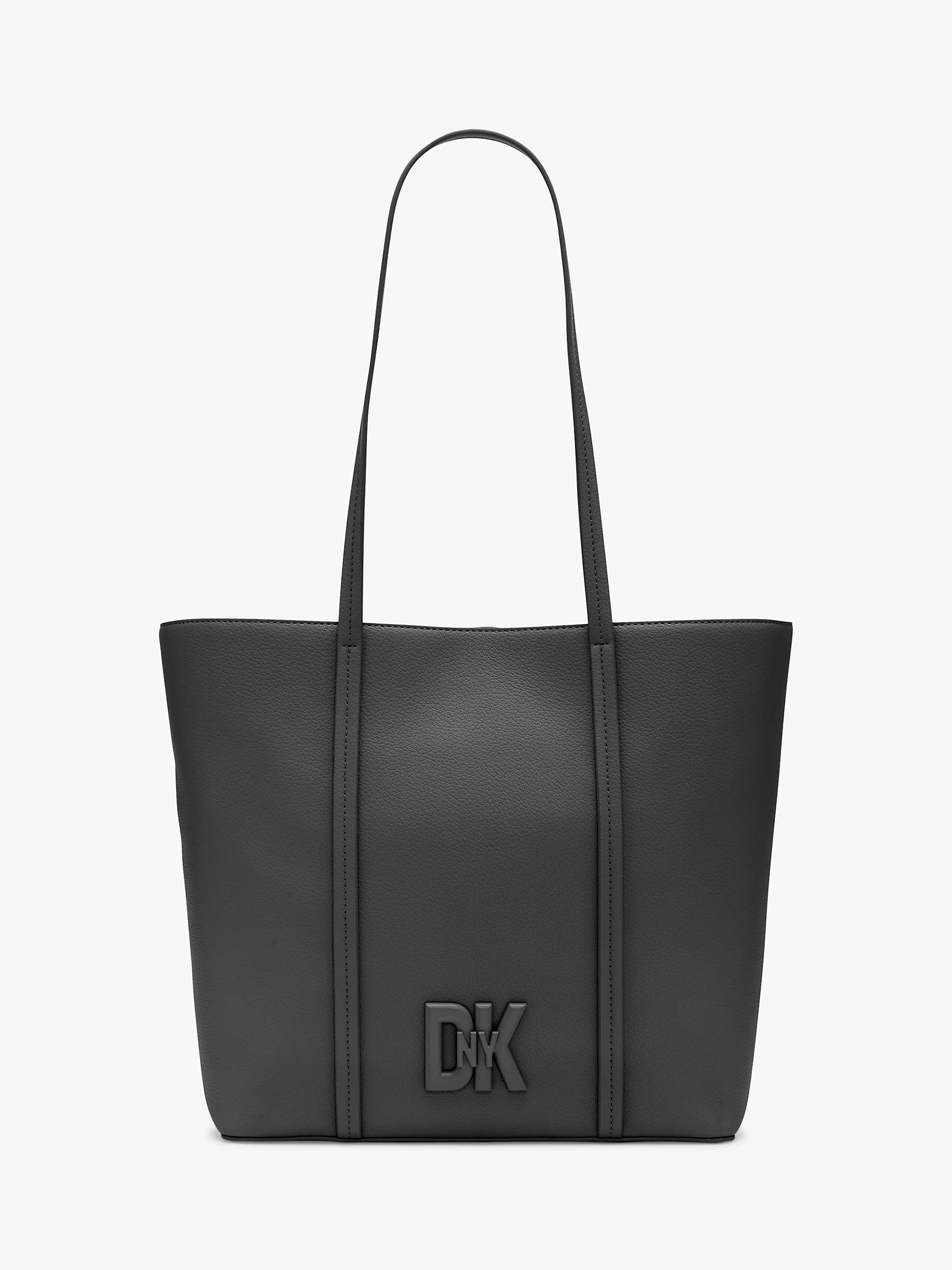 Buy DKNY 7TH Avenue East West Leather Tote Bag, Black Online at johnlewis.com