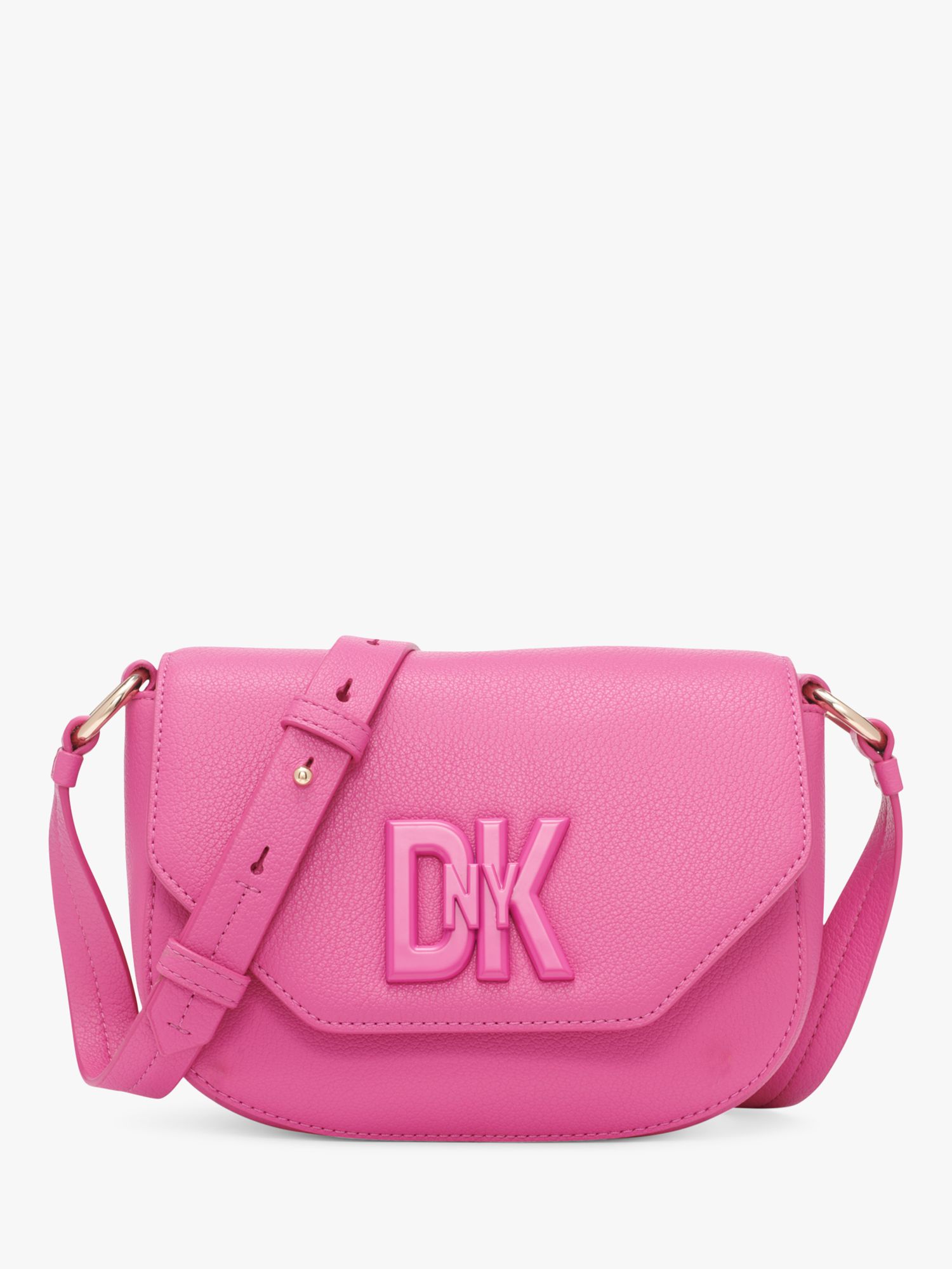 DKNY 7th Avenue Leather Cross Body Bag, Wisteria at John Lewis & Partners