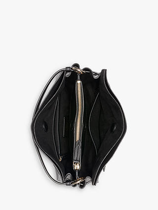 DKNY Bushwick Leather Shoulder Bag, Black/Gold