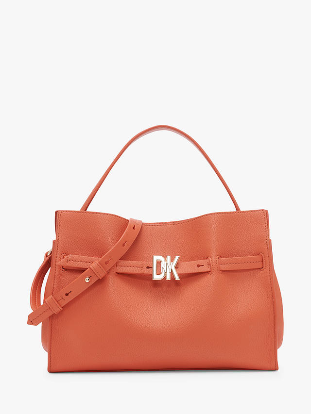 DKNY Bushwick Leather Shoulder Bag, Dark Brick