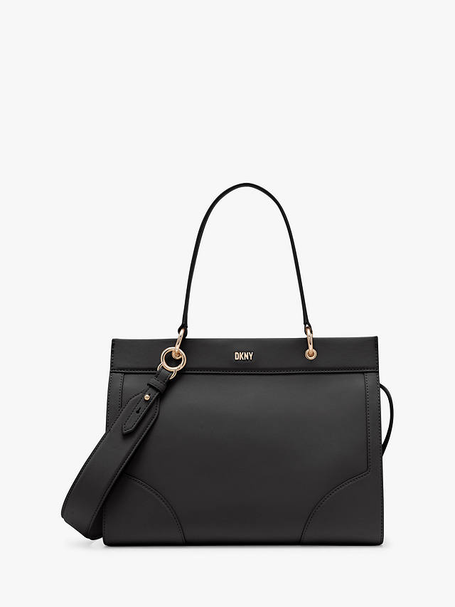 DKNY Gramercy Leather Satchel Bag, Black