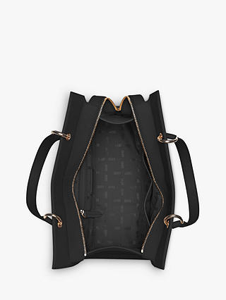 DKNY Gramercy Leather Satchel Bag, Black