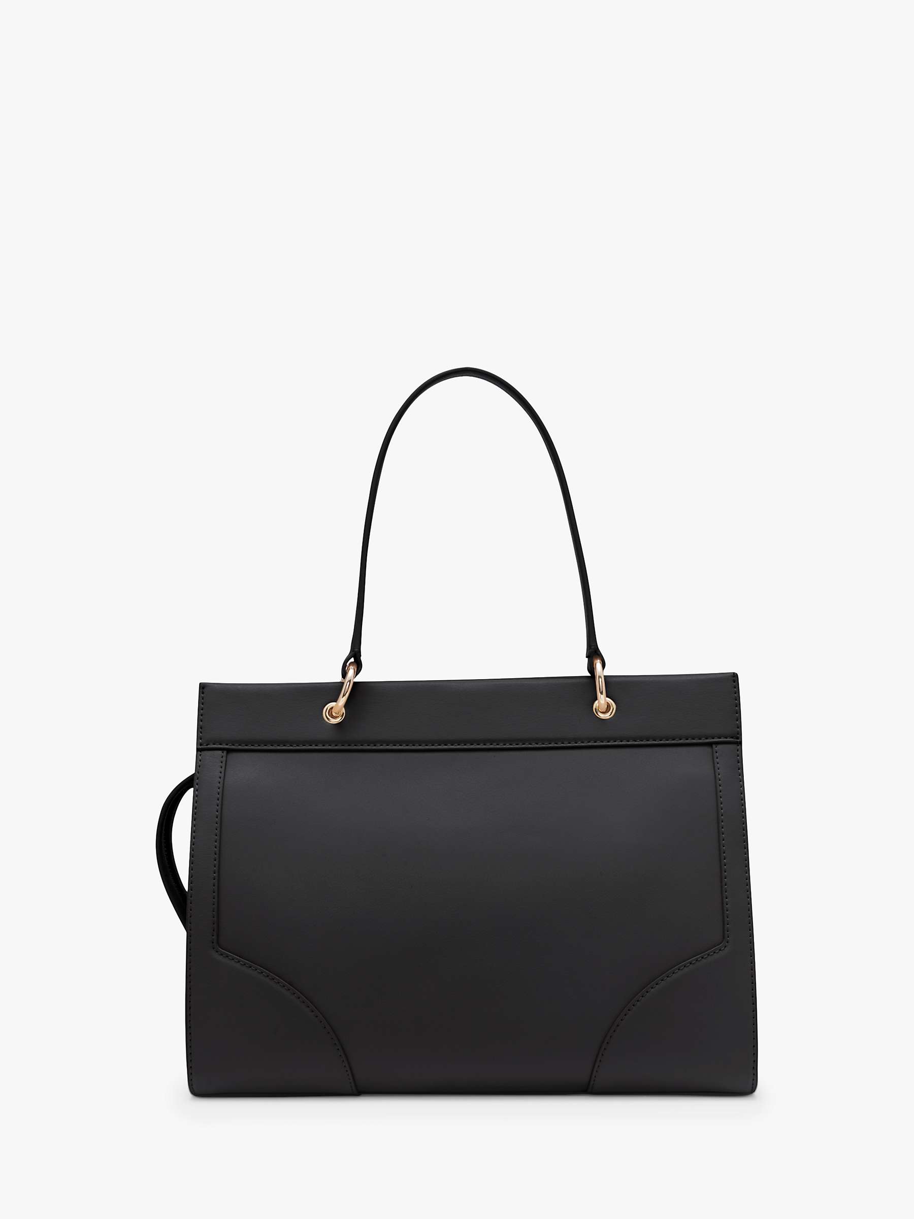 Buy DKNY Gramercy Leather Satchel Bag, Black Online at johnlewis.com